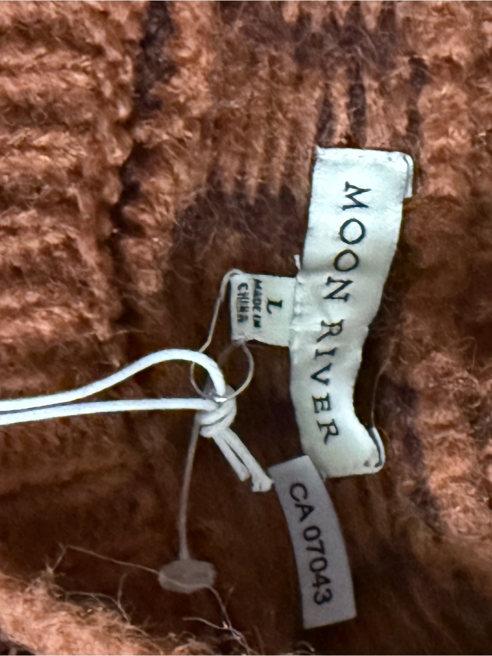 Moon River Brown Fair Isle Crewneck Sweater - Picture 4 of 4